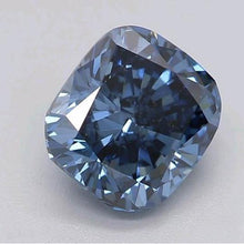 Cushion Cut Royal Blue Sapphire ring in Gold – main view