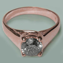 1.50 Carat Round Brilliant Natural Earth Mined Diamond Solitaire Ring Rose Gold