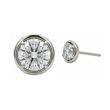 1.5 Carat Round Cut Lab Grown Diamonds Earring White Gold 14K