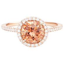 natural round morganite 10.75ct ring side angle