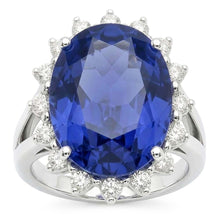 10 Carat Big Sapphire Engagement Ring