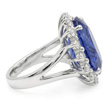 10 Carat Big Sapphire Engagement Ring