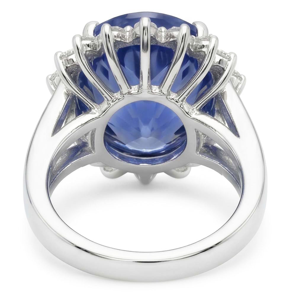 10 Carat Big Sapphire Engagement Ring