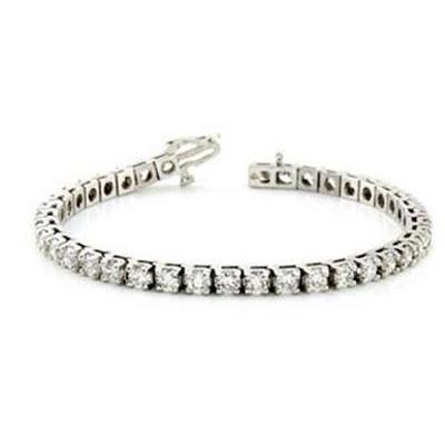 10 Carats Round Cut Real Diamonds Women Tennis Bracelet