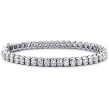 10 Carats Round Genuine Diamond Bracelet White Gold