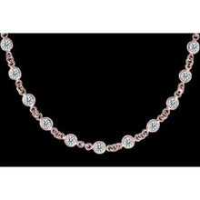 10 Ct Genuine Diamond Necklace By Pendant Bezel Set