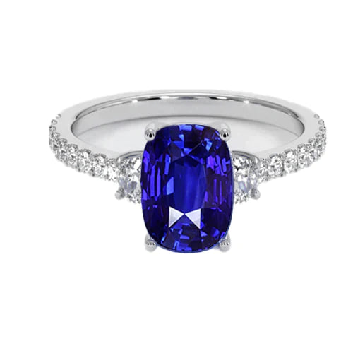 10 Ct Oval Sapphire Diamond Ring