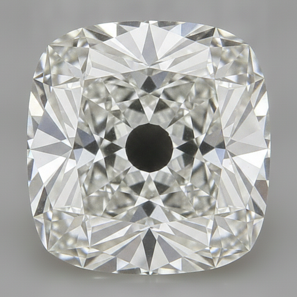10 Carat Old Mine Cushion Cut Real Genuine Loose Diamond H VS1