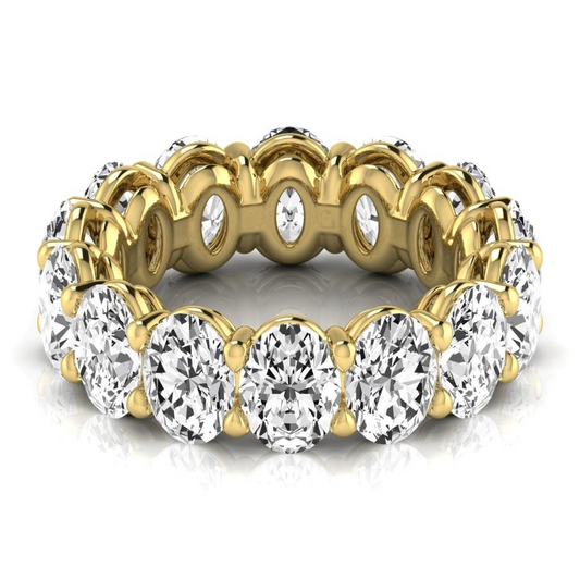 Brilliant Diamond Eternity Band 10.50 ct 14K Yellow Gold – front view