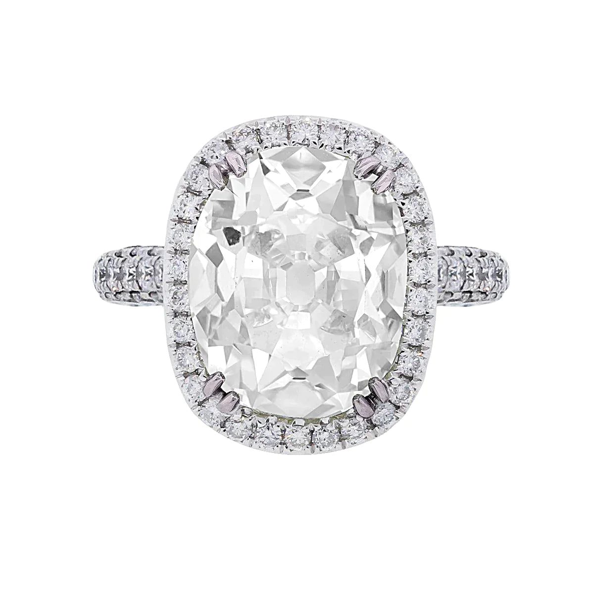 100K Modern Real Diamond Halo Ring