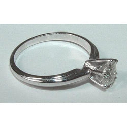 1 Carat Genuine Natural Earth Mined Diamond Solitaire Engagement Ring White Gold 14K Ring Jewelry
