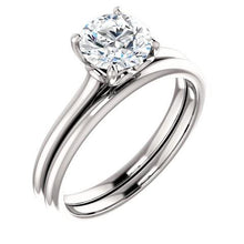 1 Carat Round Genuine Natural Earth Mined Diamond Solitaire Engagement Ring 14K White Gold