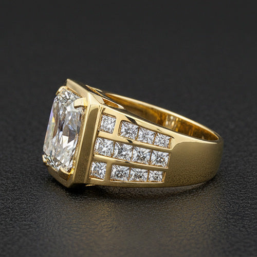 Sophisticated Brilliant Diamond Mens Ring 10 ct – front view