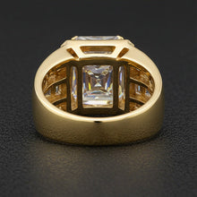 Radiant Brilliant Diamond ring in 10K White Gold – side view