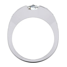 10K Gold Mens Ring Cushion Round Diamond Lab Grown