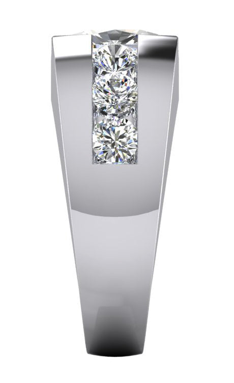 10K Gold Mens Ring Cushion Round Diamond Lab Grown