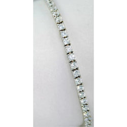 10.08 Carats Real Diamond Tennis Bracelet WG Jewelry Round Cut
