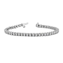 10.10 Carats Round Genuine Diamond Tennis Bracelet Solid White Gold Prong Set