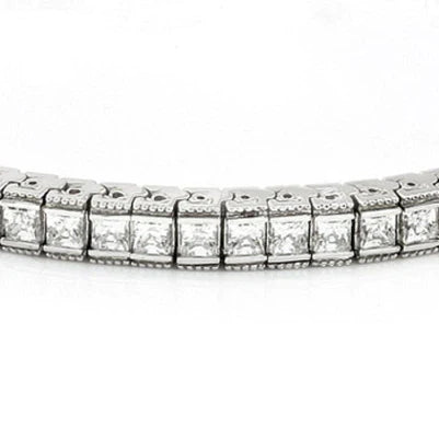 10.50 Carats Real Diamond Tennis Bracelet White Gold 14K Jewelry