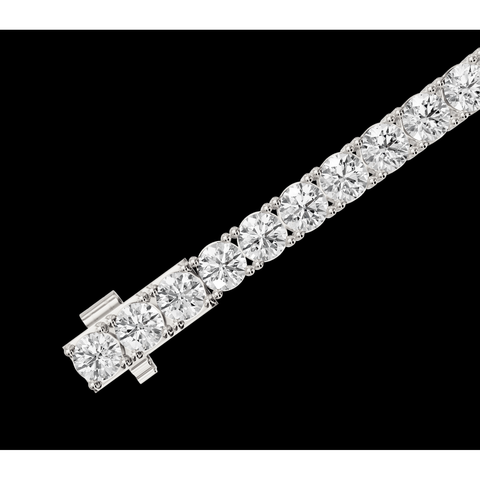 10 Carat Lab Grown Diamonds 14K Tennis Bracelet White Gold