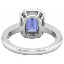 11.75 Ct Tanzanite And Natural Earth Mined Diamonds Ring New White Gold 14K