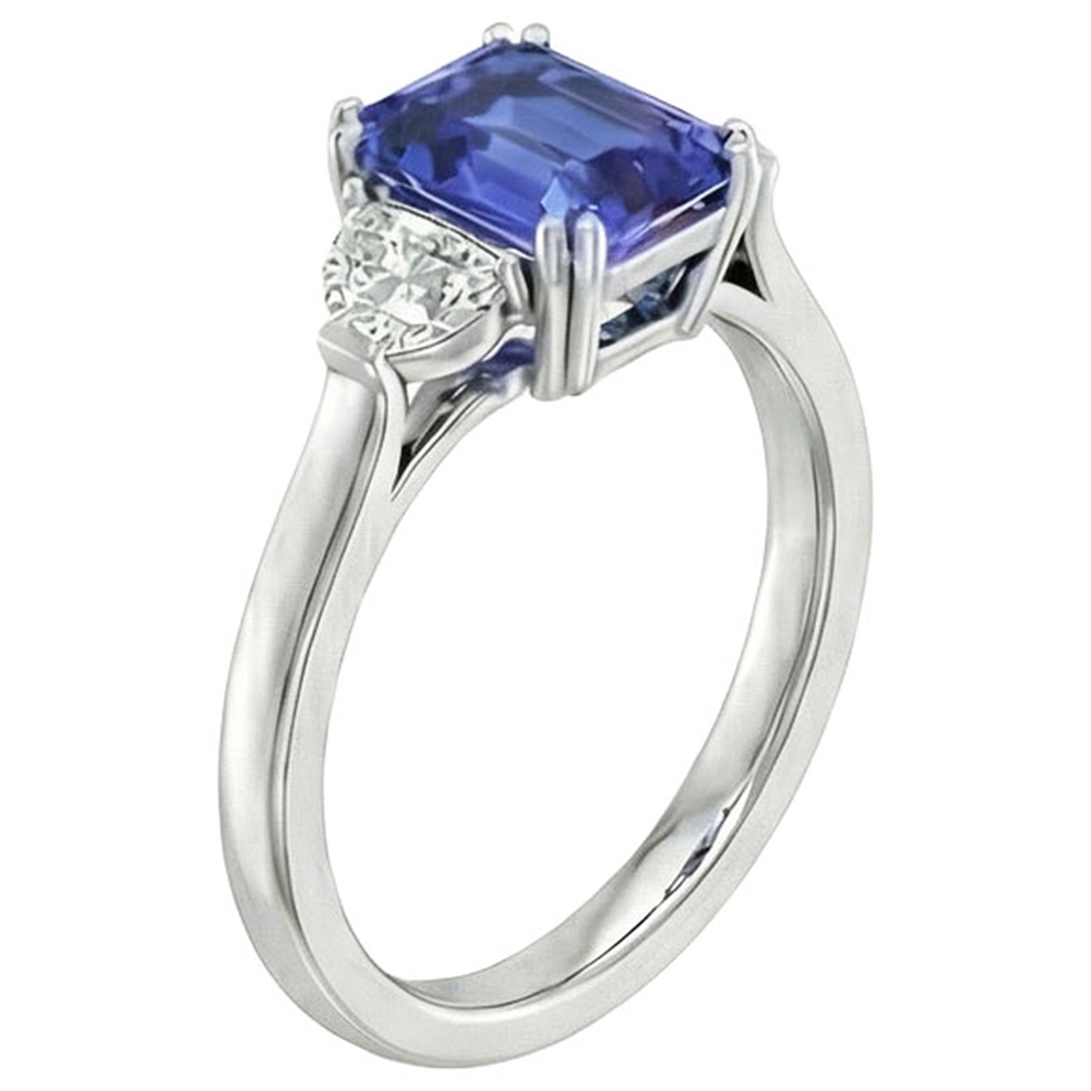 11 Carat Emerald Cut Sapphire Ring
