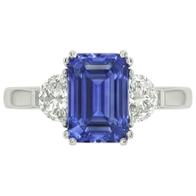 11 Carat Emerald Cut Sapphire Ring