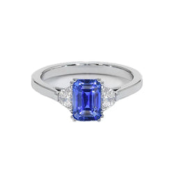 11 Carat Emerald Cut Sapphire Ring