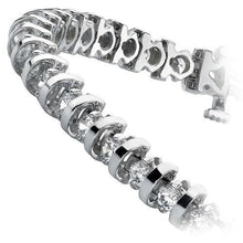 11 Ct Round Brilliant Real Diamond Tennis Bracelet Gold Lady Jewelry