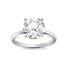 Round Solitaire 2 Carats Natural Earth Mined Diamond Engagement Ring White Gold 14K