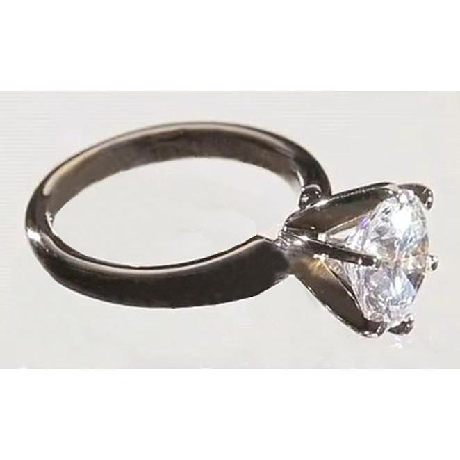 1.50 Carats Natural Earth Mined Diamond Solitaire Engagement Ring 14K White Gold