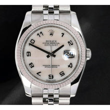 116234 Rolex White Mother Of Pearl Arabic Dial 36mm Watch