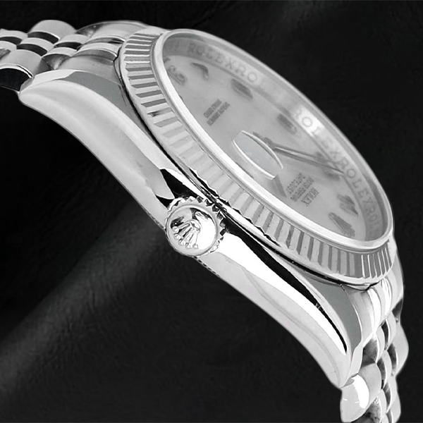 116234 Rolex White Mother Of Pearl Arabic Dial 36mm Watch