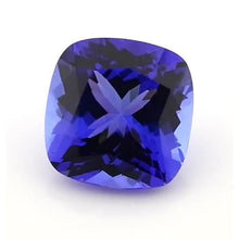 Blue Tanzanite Cushion Loose Sapphires Natural in Gold – side view