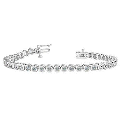 11.30 Ct Round Brilliant Cut Real Natural Earth Mined Diamonds Ladies Tennis Bracelet White Gold