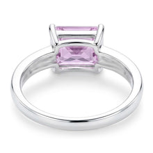 12.50 Carats Prong Set Pink Kunzite And Natural Earth Mined Diamonds Ring White Gold 14K