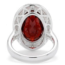 12.50 Ct Oval Mandarin Garnet With Natural Earth Mined Diamonds Ring 14K White Gold