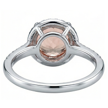 12.85 Ct Brilliant Cut Morganite And Natural Earth Mined Diamonds Anniversary Ring Gold