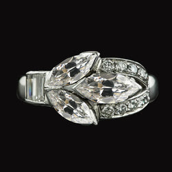 12 Carat Marquise Natural Earth Mined Diamond Women's Ring