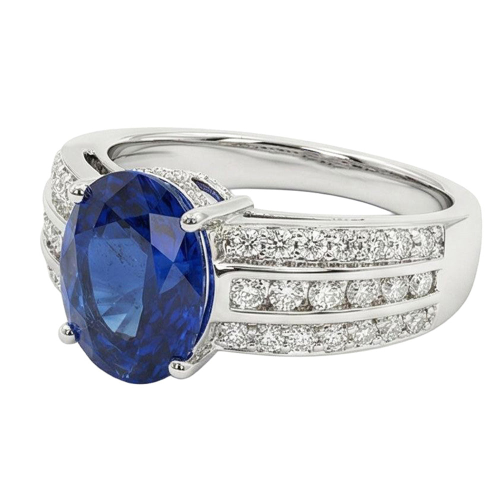 12 Carat Natural Sapphire Engagement Ring