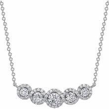 12 Carats Genuine Round Graduation Diamond Necklace Pendant White Gold 14K