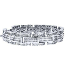 12 Carats Round White Real Diamond Tennis Bracelet Solid White Gold