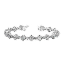 12 Carats Tennis Bracelet Round Natural Diamonds White Gold 14K New Jewelry