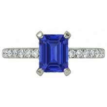 12 Ct Hidden Halo Tanzanite With Natural Earth Mined Diamonds Wedding Ring White Gold