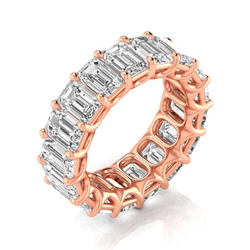 12.75 ct Fine Diamond Eternity Band in 14K Rose Gold