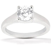 1.25 Carat Natural Earth Mined Diamond Solitaire Ring White Gold
