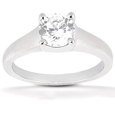 1.25 Carat Natural Earth Mined Diamond Solitaire Ring White Gold