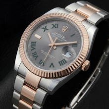 Gemstone Rose Rolex in Two-Tone 18K Gold – top view