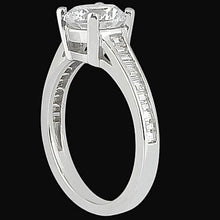 Channel Setting Natural Earth Mined Diamond 2.31 Carat Engagement Solitaire Ring