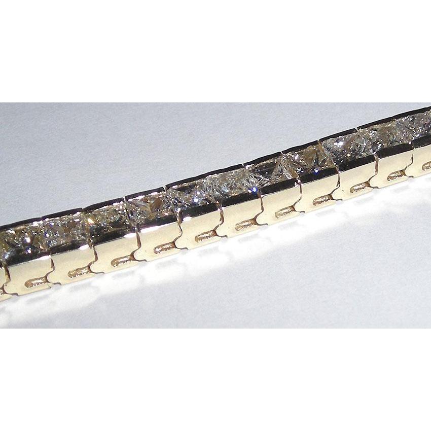 12.50 Carats Princess Cut Diamond Tennis Bracelet New